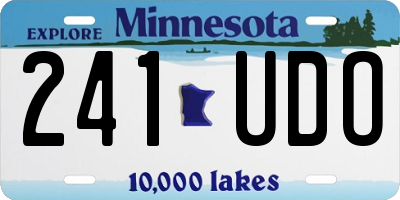 MN license plate 241UDO