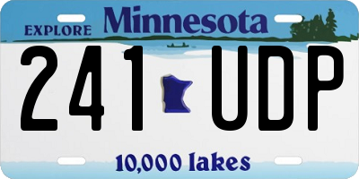 MN license plate 241UDP