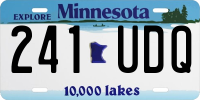 MN license plate 241UDQ