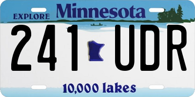 MN license plate 241UDR