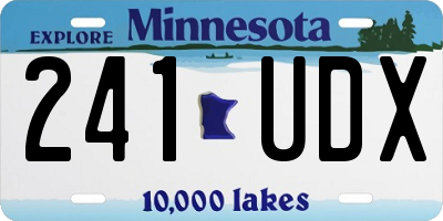 MN license plate 241UDX