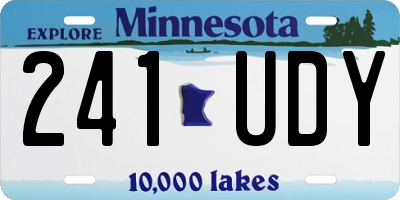 MN license plate 241UDY