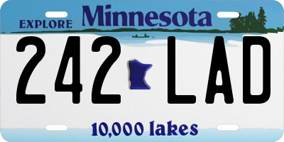 MN license plate 242LAD