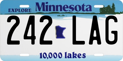 MN license plate 242LAG