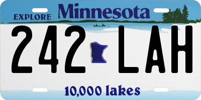 MN license plate 242LAH