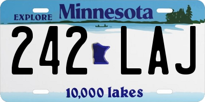 MN license plate 242LAJ