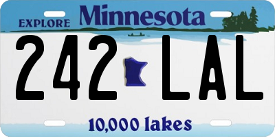 MN license plate 242LAL