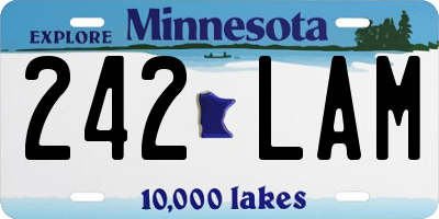 MN license plate 242LAM