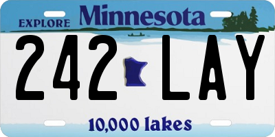 MN license plate 242LAY