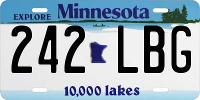 MN license plate 242LBG