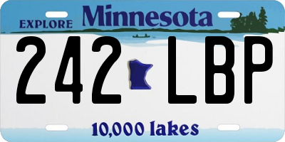 MN license plate 242LBP