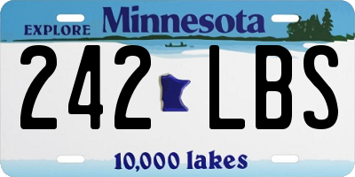 MN license plate 242LBS