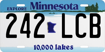 MN license plate 242LCB