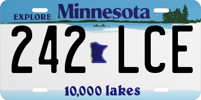 MN license plate 242LCE