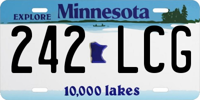 MN license plate 242LCG