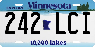 MN license plate 242LCI