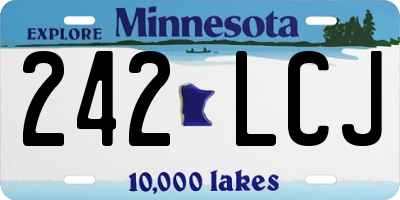 MN license plate 242LCJ