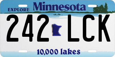 MN license plate 242LCK