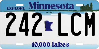 MN license plate 242LCM