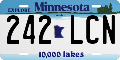MN license plate 242LCN
