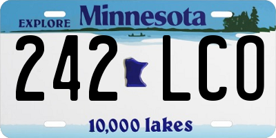 MN license plate 242LCO