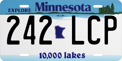 MN license plate 242LCP