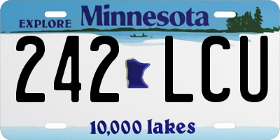 MN license plate 242LCU