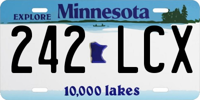 MN license plate 242LCX