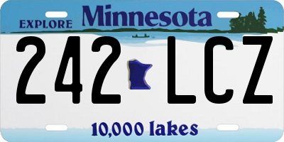 MN license plate 242LCZ