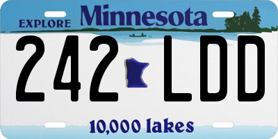 MN license plate 242LDD
