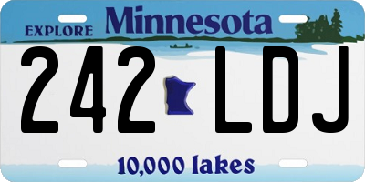 MN license plate 242LDJ