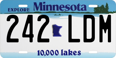 MN license plate 242LDM