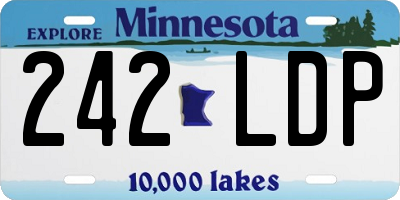 MN license plate 242LDP