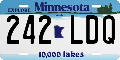 MN license plate 242LDQ