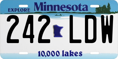 MN license plate 242LDW