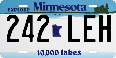 MN license plate 242LEH