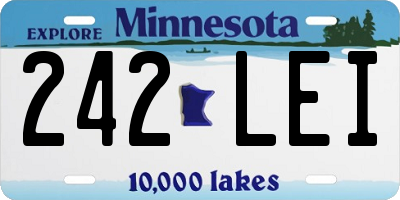 MN license plate 242LEI