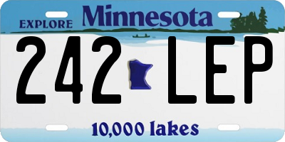 MN license plate 242LEP