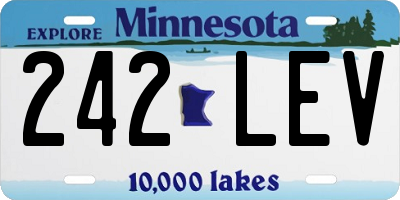 MN license plate 242LEV