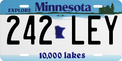 MN license plate 242LEY