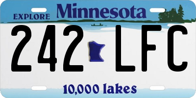 MN license plate 242LFC
