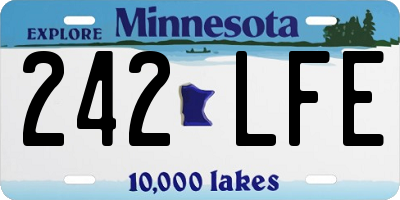 MN license plate 242LFE