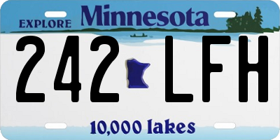 MN license plate 242LFH