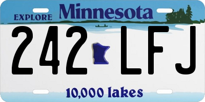 MN license plate 242LFJ