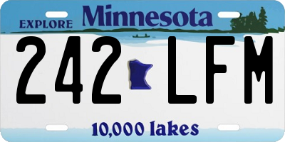 MN license plate 242LFM