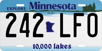 MN license plate 242LFO