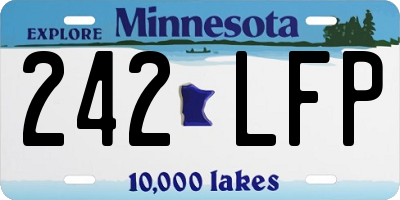 MN license plate 242LFP