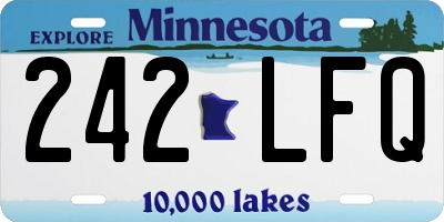 MN license plate 242LFQ