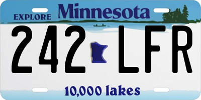 MN license plate 242LFR