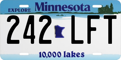 MN license plate 242LFT